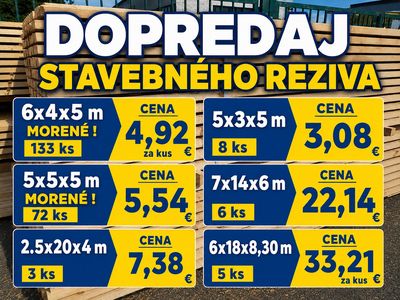Dopredaj stavebného reziva